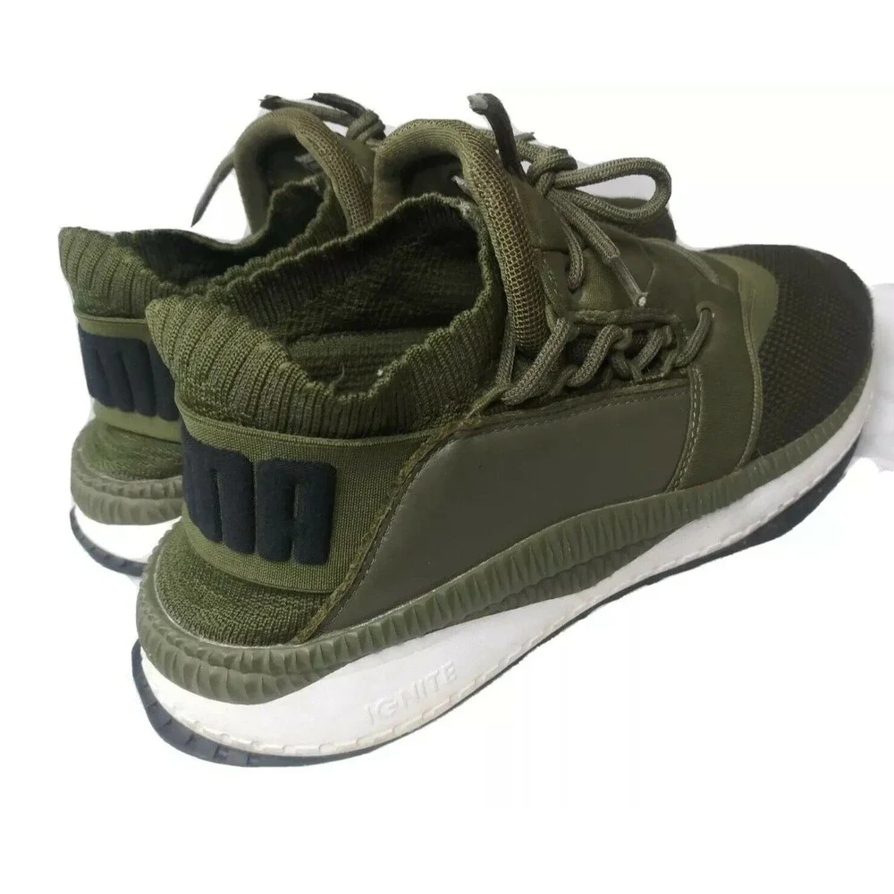 Puma Tsugi Shinsei Shoes Men's Size 9.5 Sneakers Olive Night~Puma White